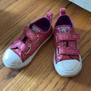Sparkle pink Converse sneakers